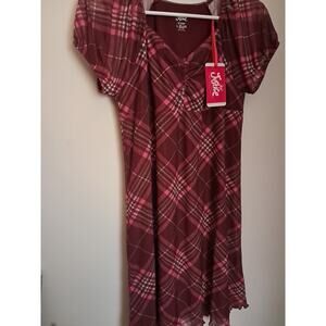 Justice Girls Large Plus (12 P-14p) Dress Burgundy